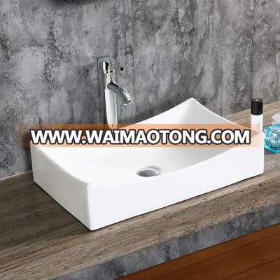 Cheap Decorative Wash Rectangular Shaped Ceramic Sinks Bathroom