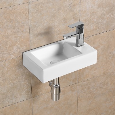 2020 Chaozhou sanitary ceramic white custom  wall hung hand wash basin for bathroom