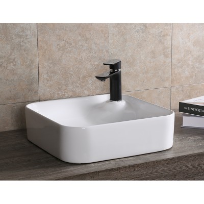 China guangdong bathroom ceramic salon elegant design art hand wash basin size